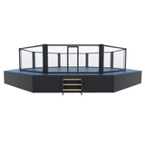 Cage de compétition MMA 7x7m + trottoir 1m - noir, 7V1002DCH