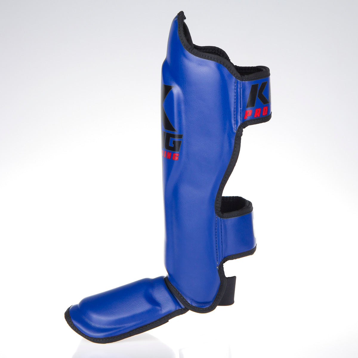 King Pro Boxing Shin Guards - Blue/Black, KPB/SG-6-BLUE/BLK