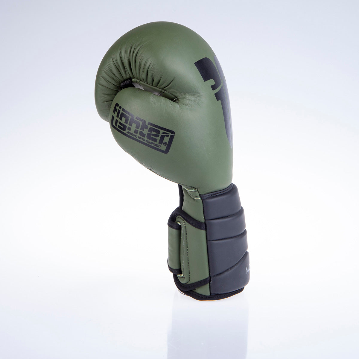 Gants de boxe Fighter Sparring - kaki mat/noir, FBG-002KB