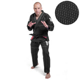 Fighter BJJ Kimono Paille de Riz - ENFANTS - noir, BJJBL-09