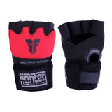 Fighter Strap Gel Handbandagen - schwarz/rot, FGW-001BR