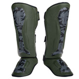 Fighter Shinguards Thai Ergo - khaki/camo, FSG-004KBC