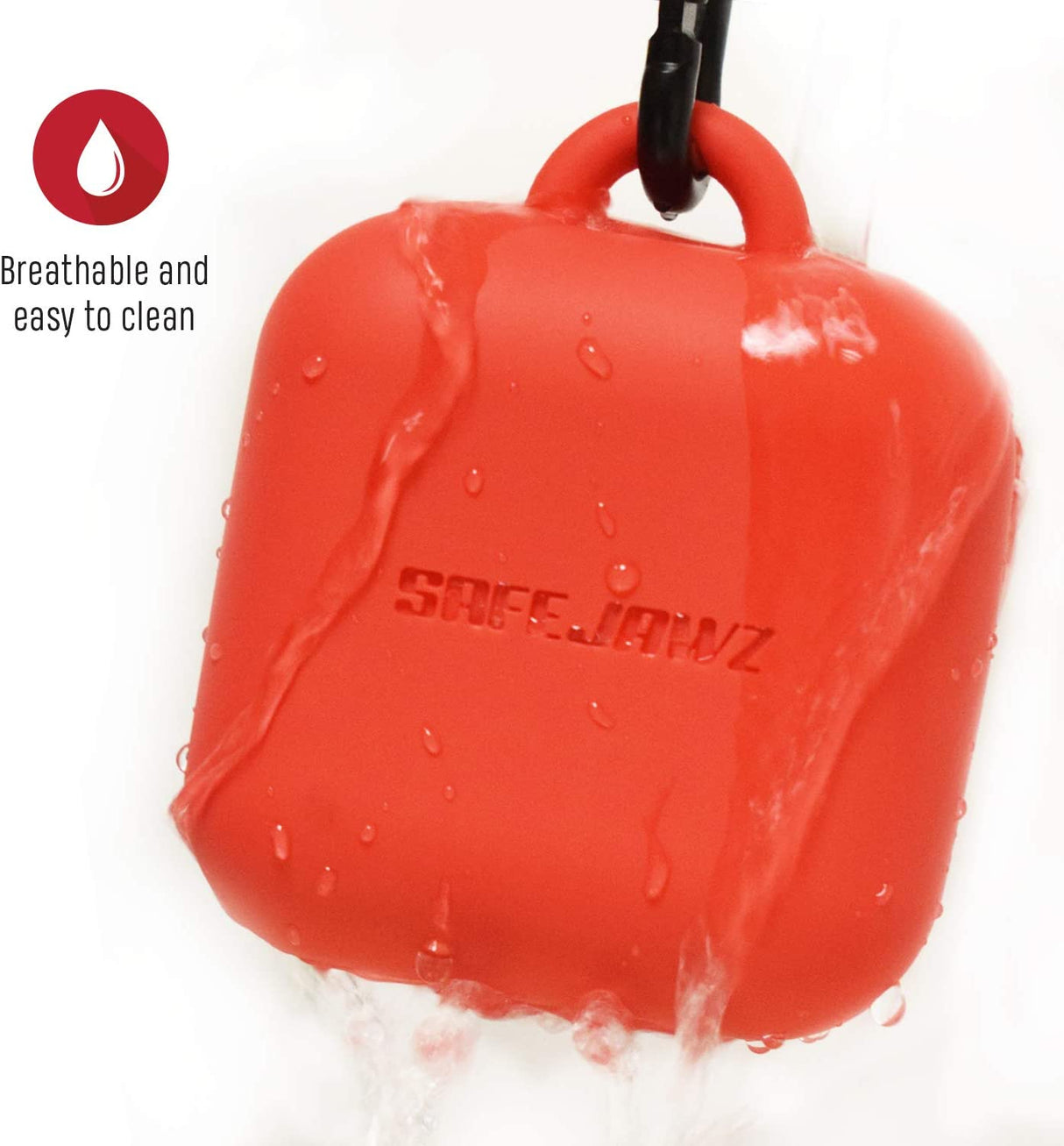 SafeJawz Premium Silikonhülle für Mundschutz - rot