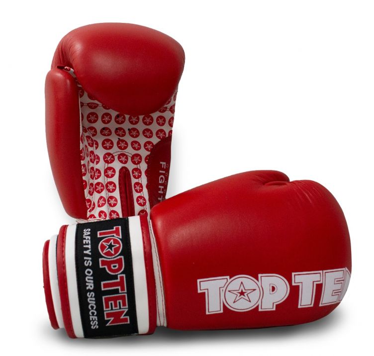 Gants de boxe TOP TEN Fight - rouge/blanc, 20661-94