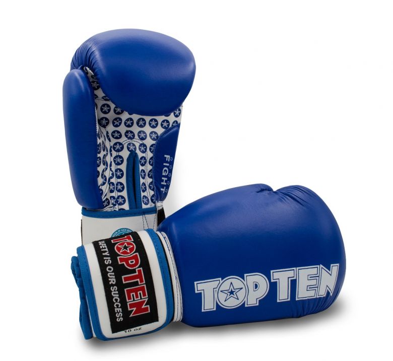 Gants de boxe TOP TEN Fight - bleu/blanc, 20661-96