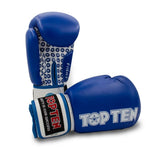 Gants de boxe TOP TEN Fight - bleu/blanc, 20661-96