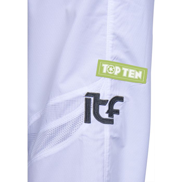 Uniforme de maître TOP TEN Taekwon-Do ITF "Vert", blanc, 16774