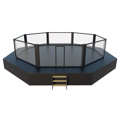 Cage de compétition MMA 7x7m + trottoir 1m - noir, 7V1002DCH
