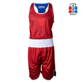 Maillot de boxe double face Fighter, rouge/bleu, RBSF-0304