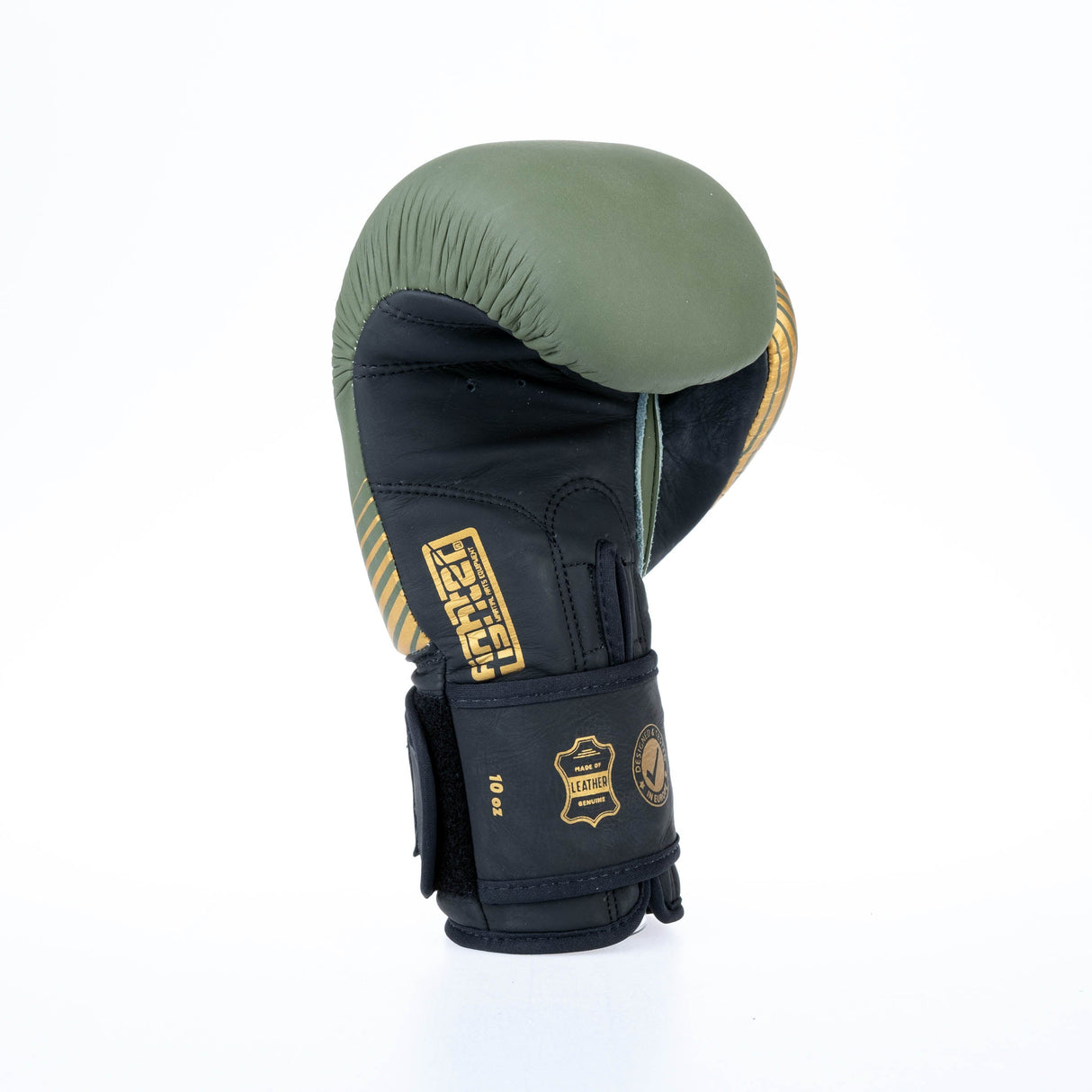 Gants de boxe Fighter SPLIT Stripes - kaki/or