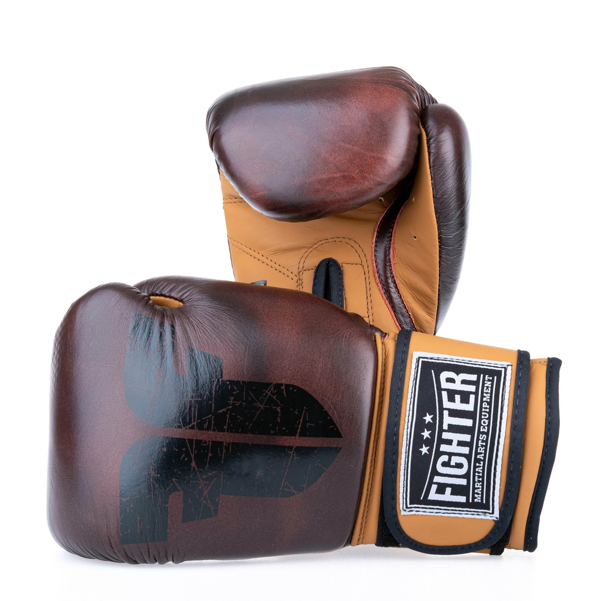 Fighter Boxhandschuhe Retro - braun