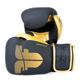 Fighter Boxing Gloves Secure Fit - black/gold