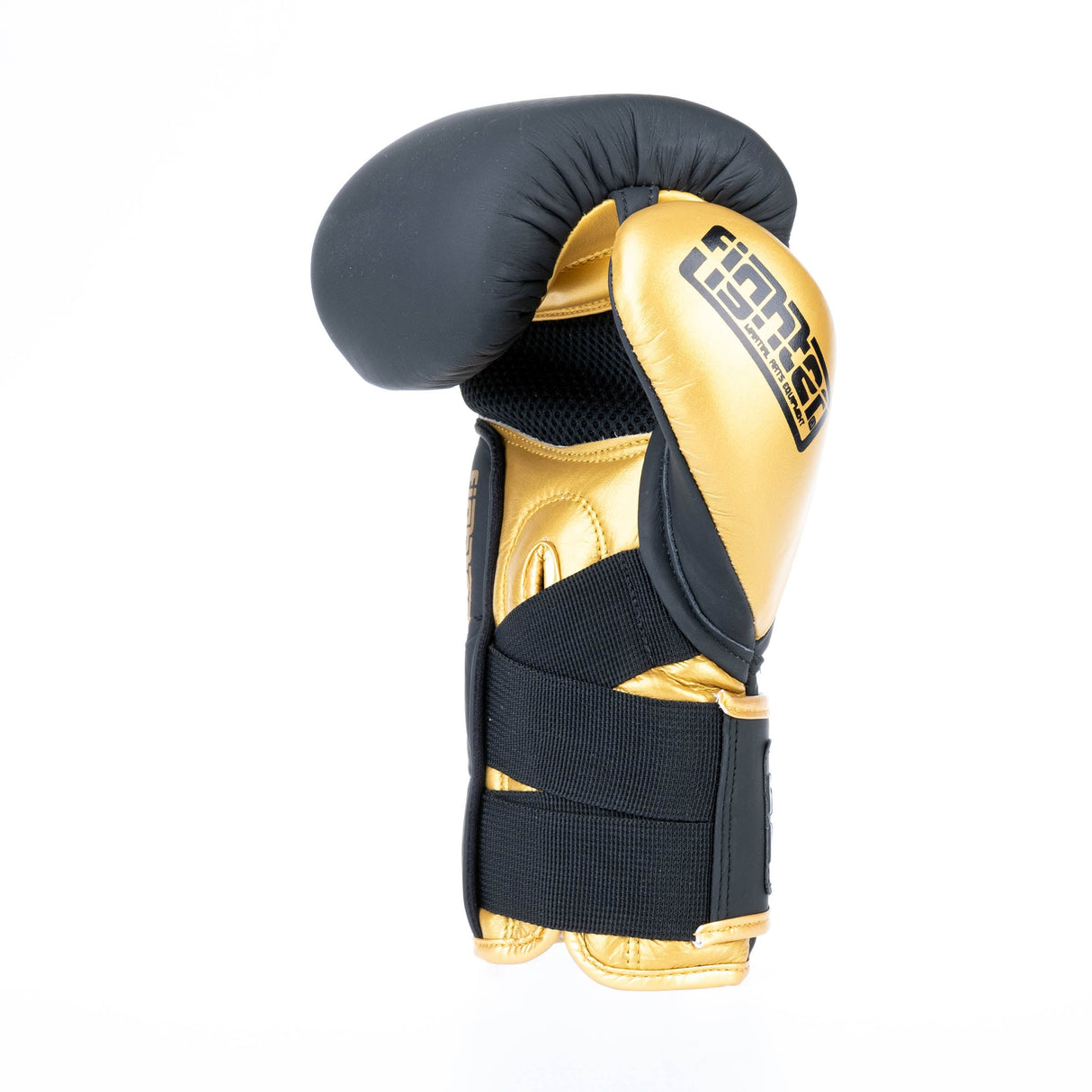 Fighter Boxing Gloves Secure Fit - black/gold