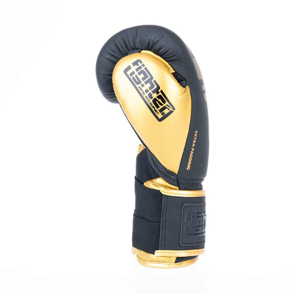 Fighter Boxing Gloves Secure Fit - black/gold