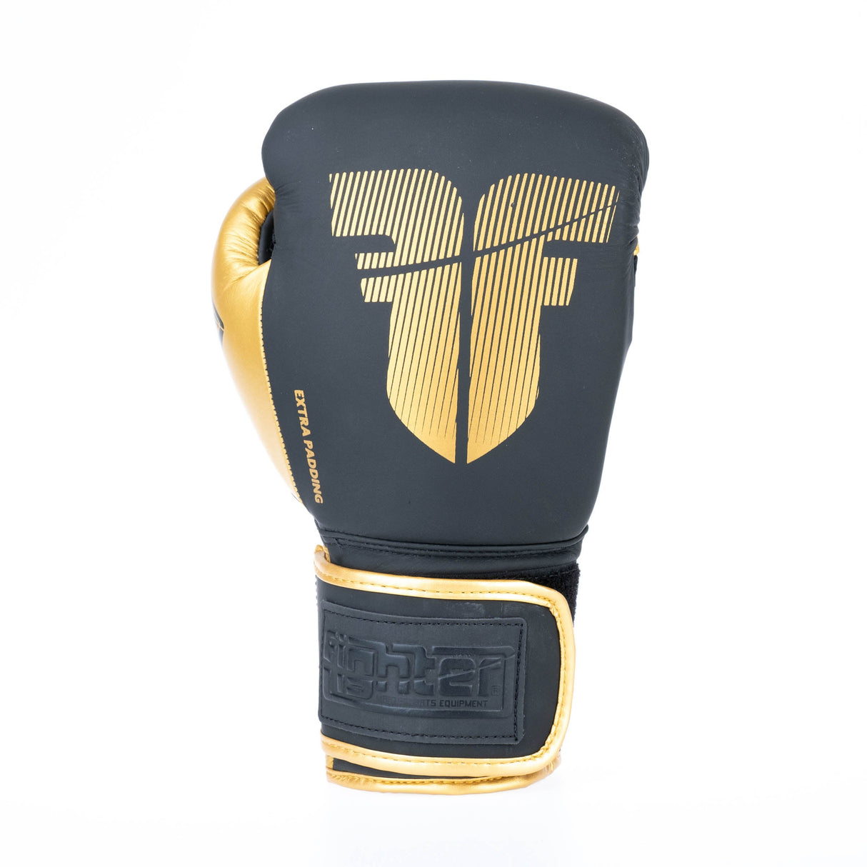 Fighter Boxing Gloves Secure Fit - black/gold