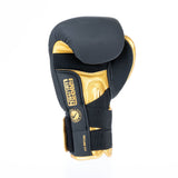 Fighter Boxing Gloves Secure Fit - black/gold