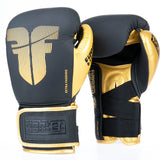 Fighter Boxing Gloves Secure Fit - black/gold