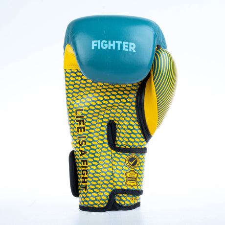 Gants de boxe Fighter Training - bleu/jaune, FBG-TRN-003