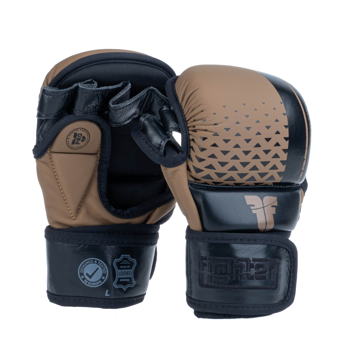 Fighter MMA Handschuhe Pro - schwarz/braun, FMGL-PRO-001