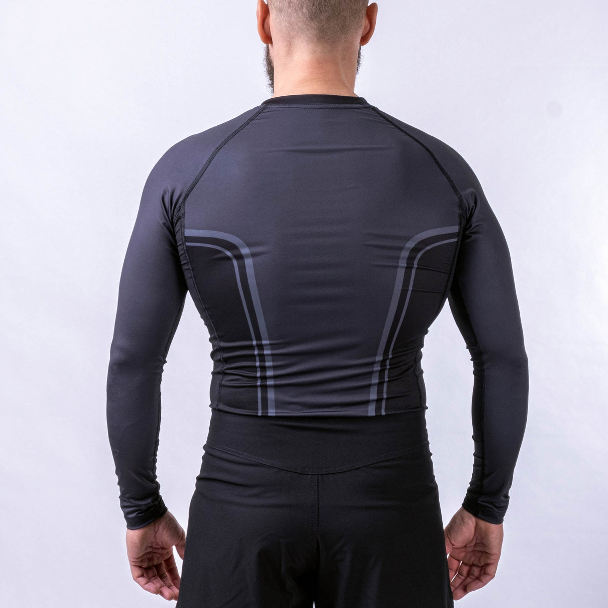 Fighter Rashguard Lines - black, FRSG-LN