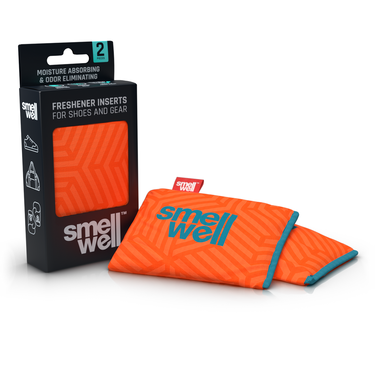 SmellWell - Handschuhe/Taschen/Schuhdeodorant Active - geometrisch orange