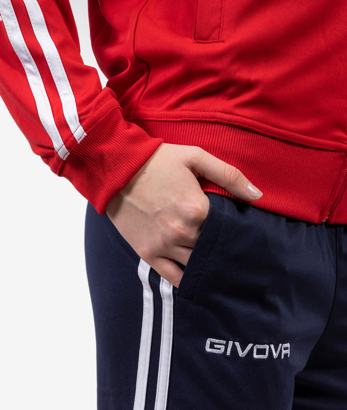 Givova Tracksuit Revolution Summer - red/royal blue