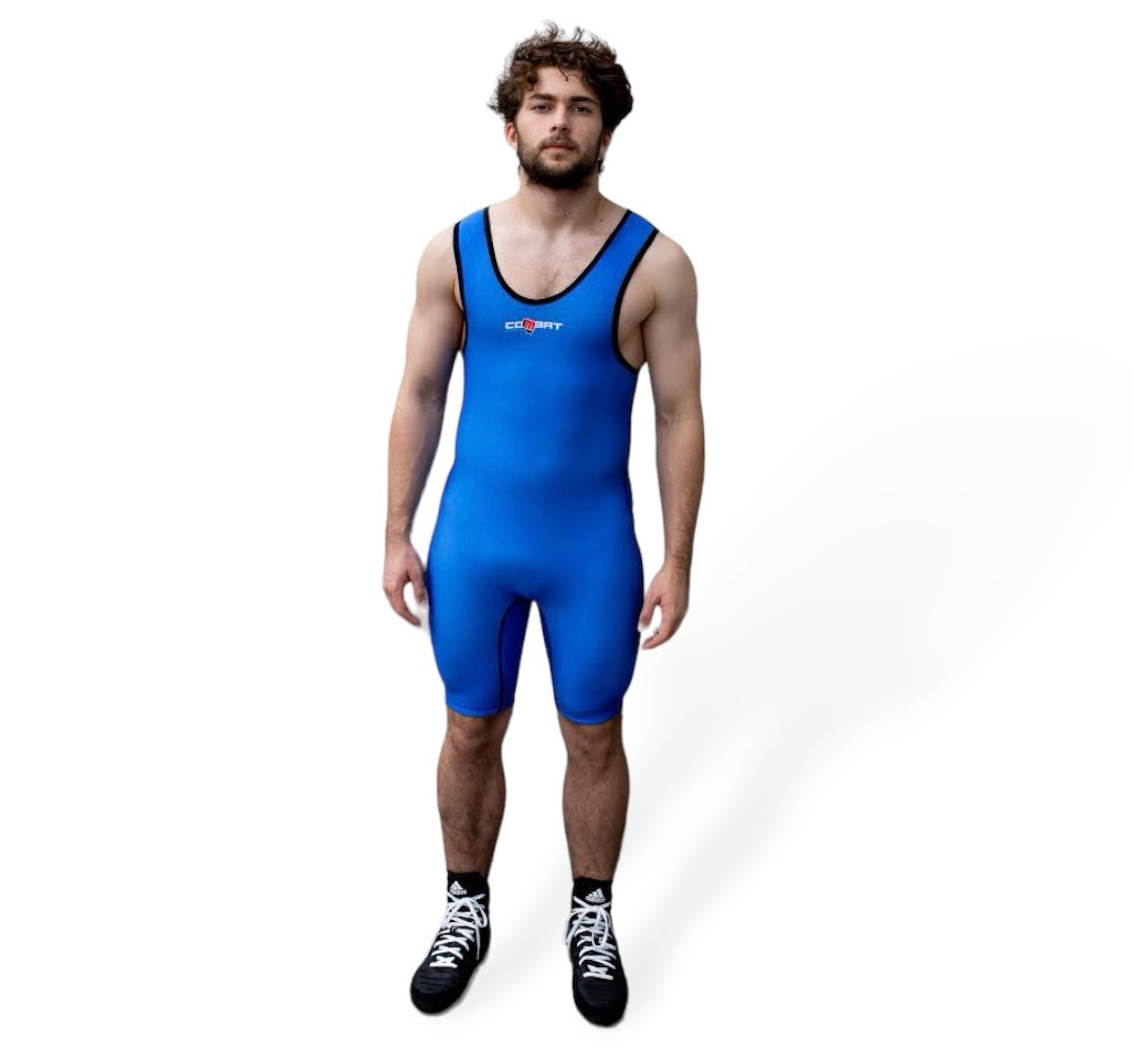 Men s Wrestling Suit Combat Sport Classic blue