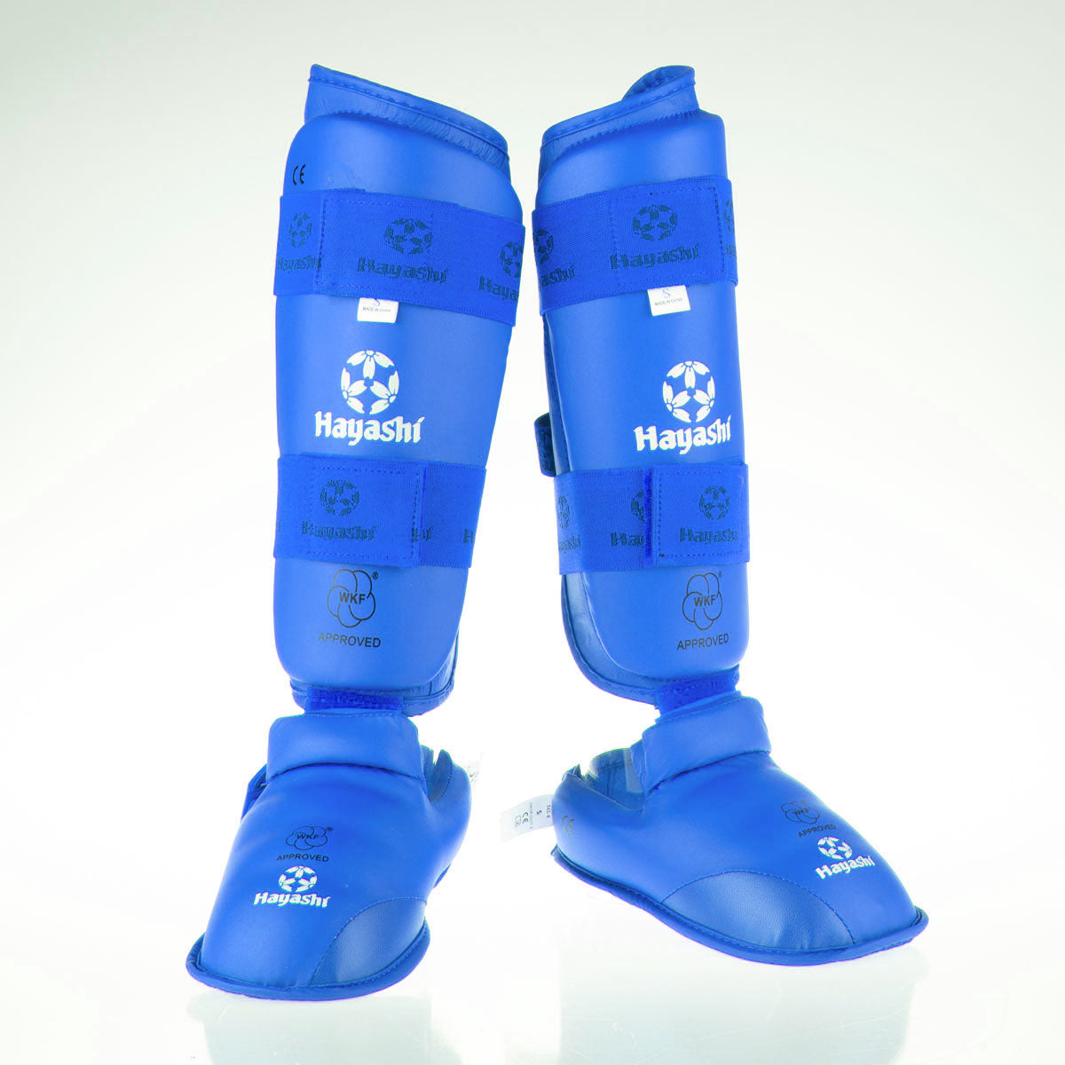 Karate Kickprotector - Cou-de-pied et tibia WKF - bleu, 343-6N