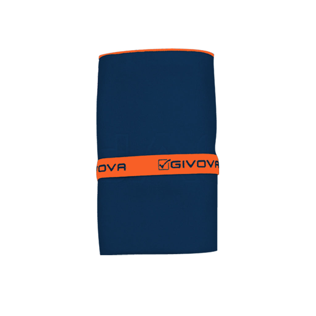 Givova Serviette en microfibre - bleu foncé/orange