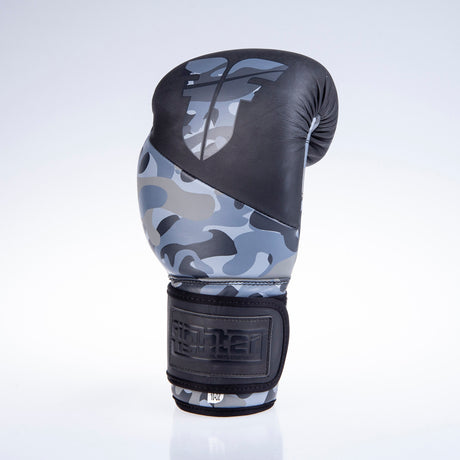 Gants de boxe Fighter SPLIT - gris camouflage/noir, FBG-001C