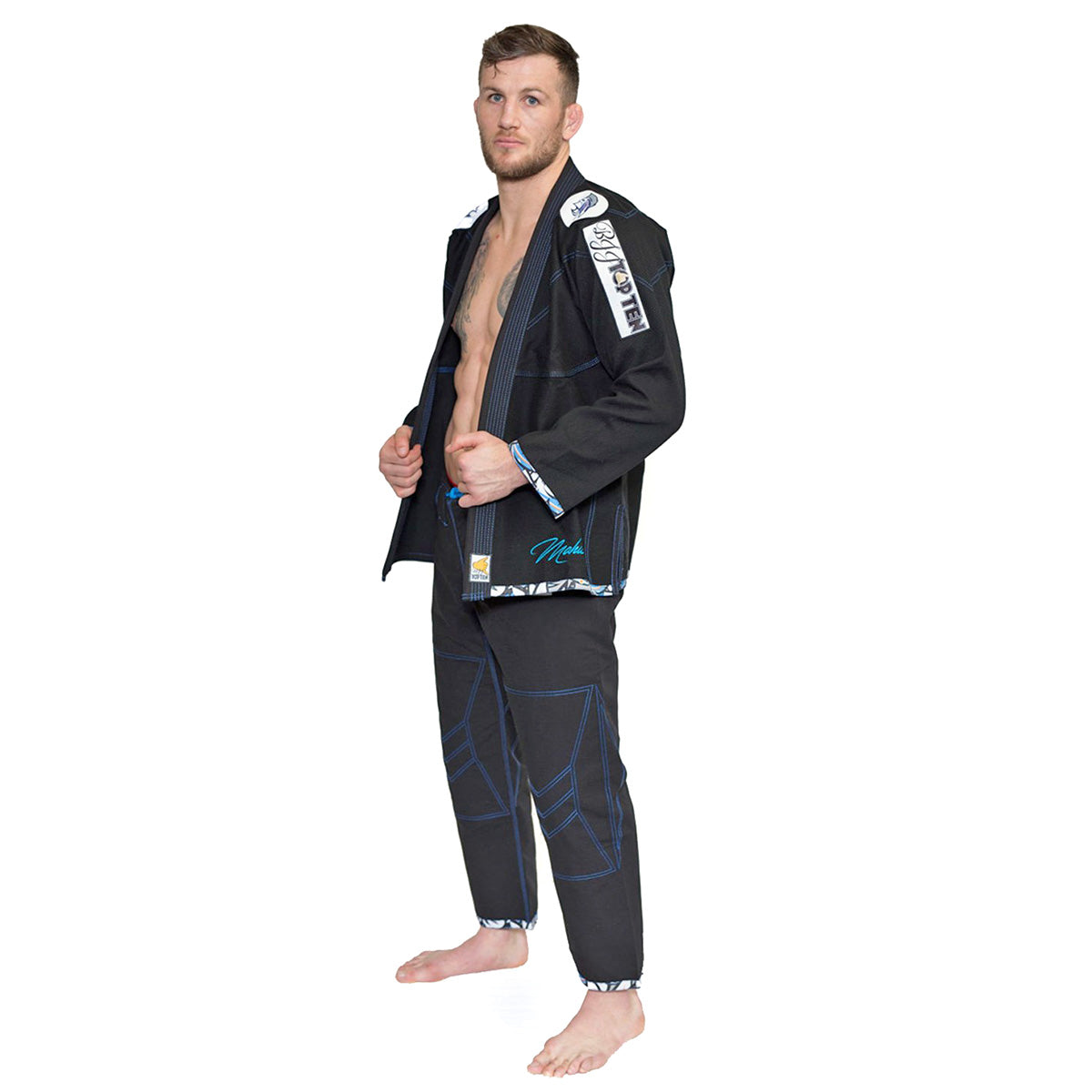 Top Ten Brazilian Jiu Jitsu Uniform Mohicans - Black, 15123-9