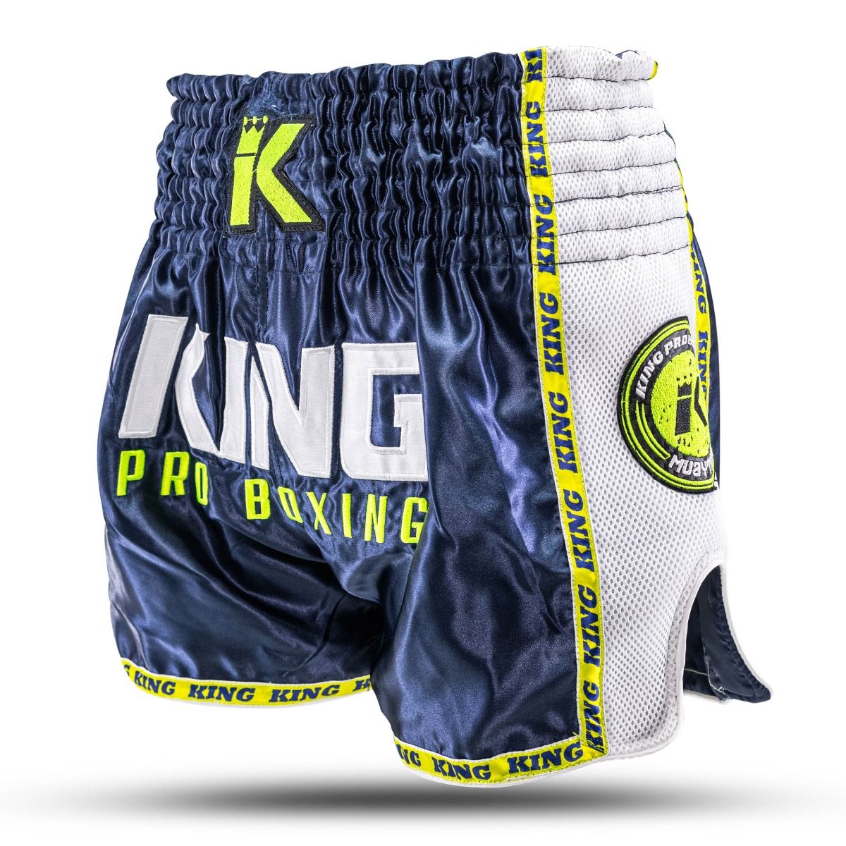 King Short Neon 2 - bleu/jaune fluo, KPB NEON 2-S