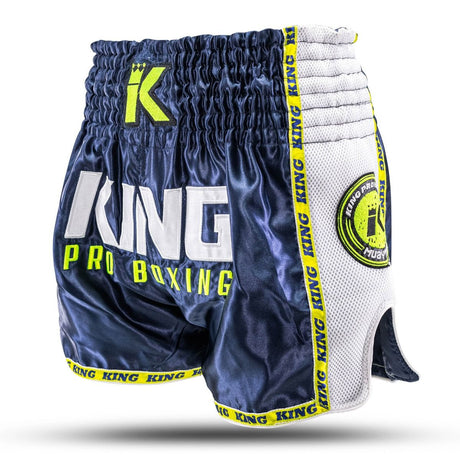 King Shorts Neon 2 - blau/neongelb, KPB NEON 2-S