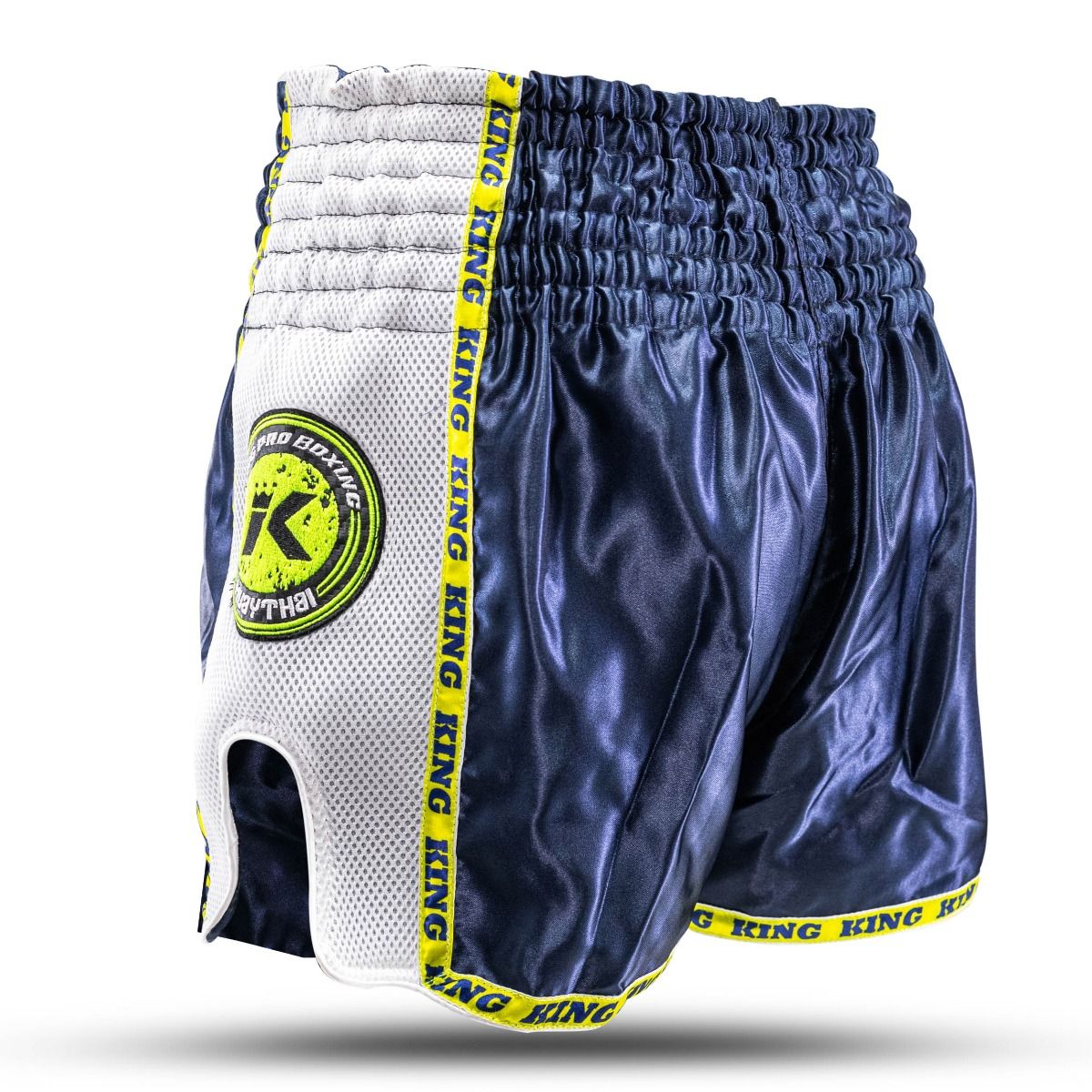 King Shorts Neon 2 - blau/neongelb, KPB NEON 2-S