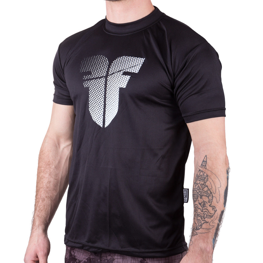 Kämpfer-Trainings-T-Shirt - schwarz, FTSC-01