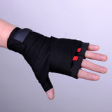 Fighter Strap Gel Hand-Wraps - black/red, FGW-001BR