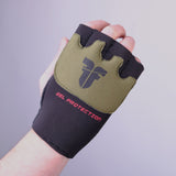 Bandages pour les mains en gel Fighter Strap - noir/kaki, FGW-001BK