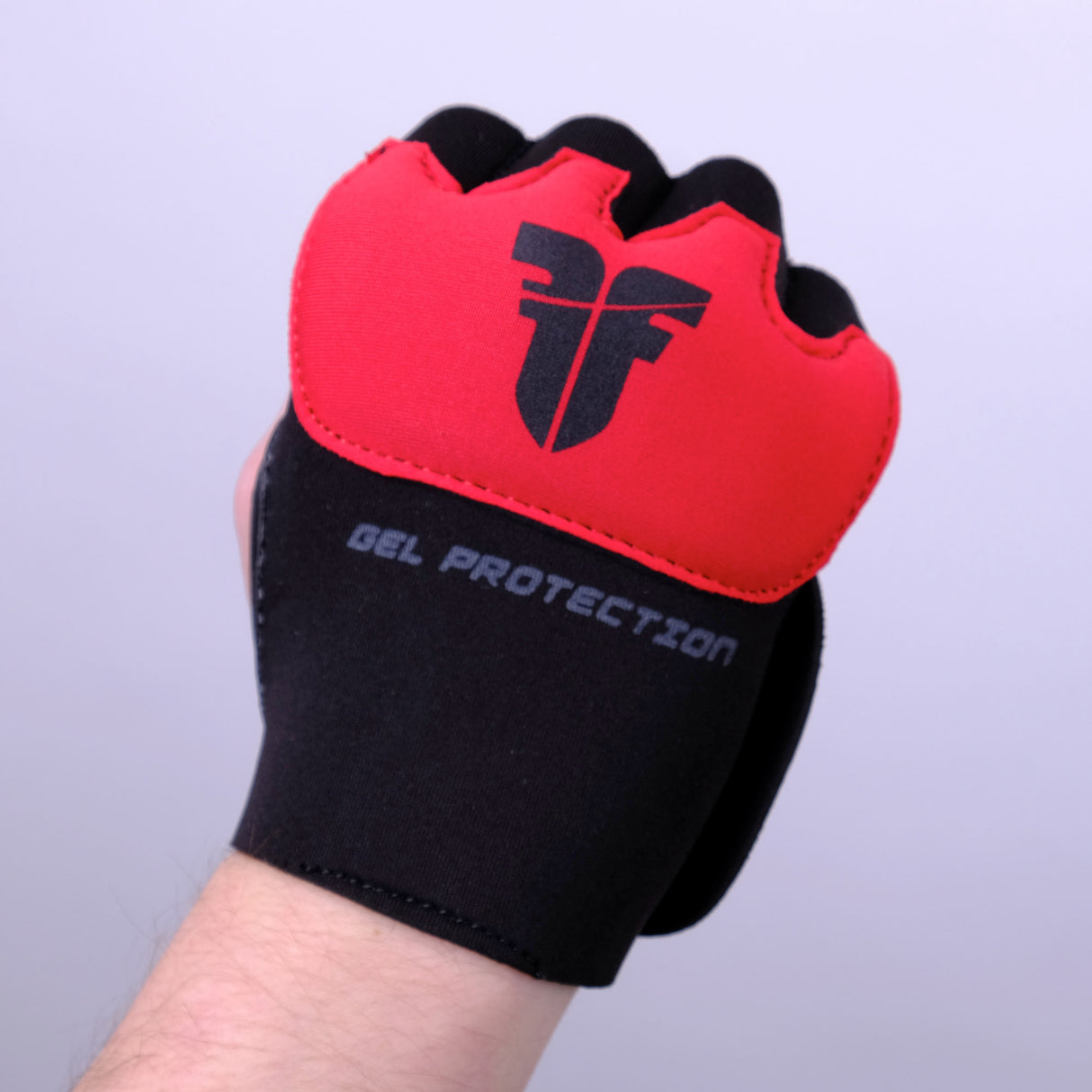 Fighter Strap Gel Handbandagen - schwarz/rot, FGW-001BR