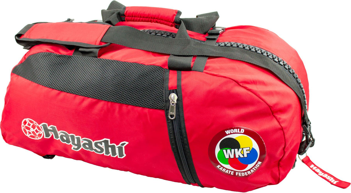 Hayashi WKF Gym Bag / Rucksack Combo - rot, 8041-40