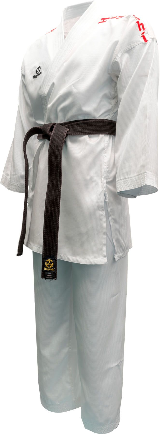 Hayashi kumite kimono AirDeluxe - Approuvé WKF, blanc/rouge, 0474-11