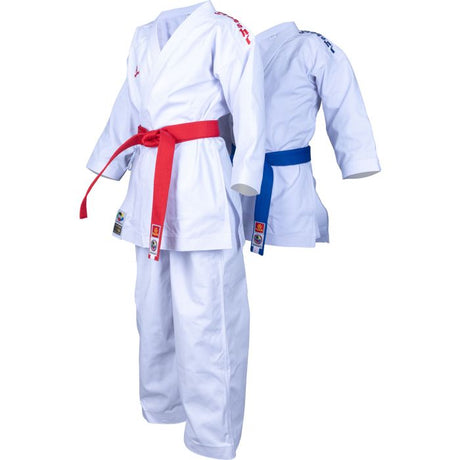 Set d'uniforme de karaté Hayashi "Bunkai 2.0" - blanc/rouge, blanc/bleu, 04971-46
