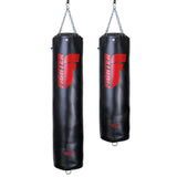 Sac de boxe Fighter Professional 150 &amp; 180 cm, diamètre 36 cm - noir/rouge