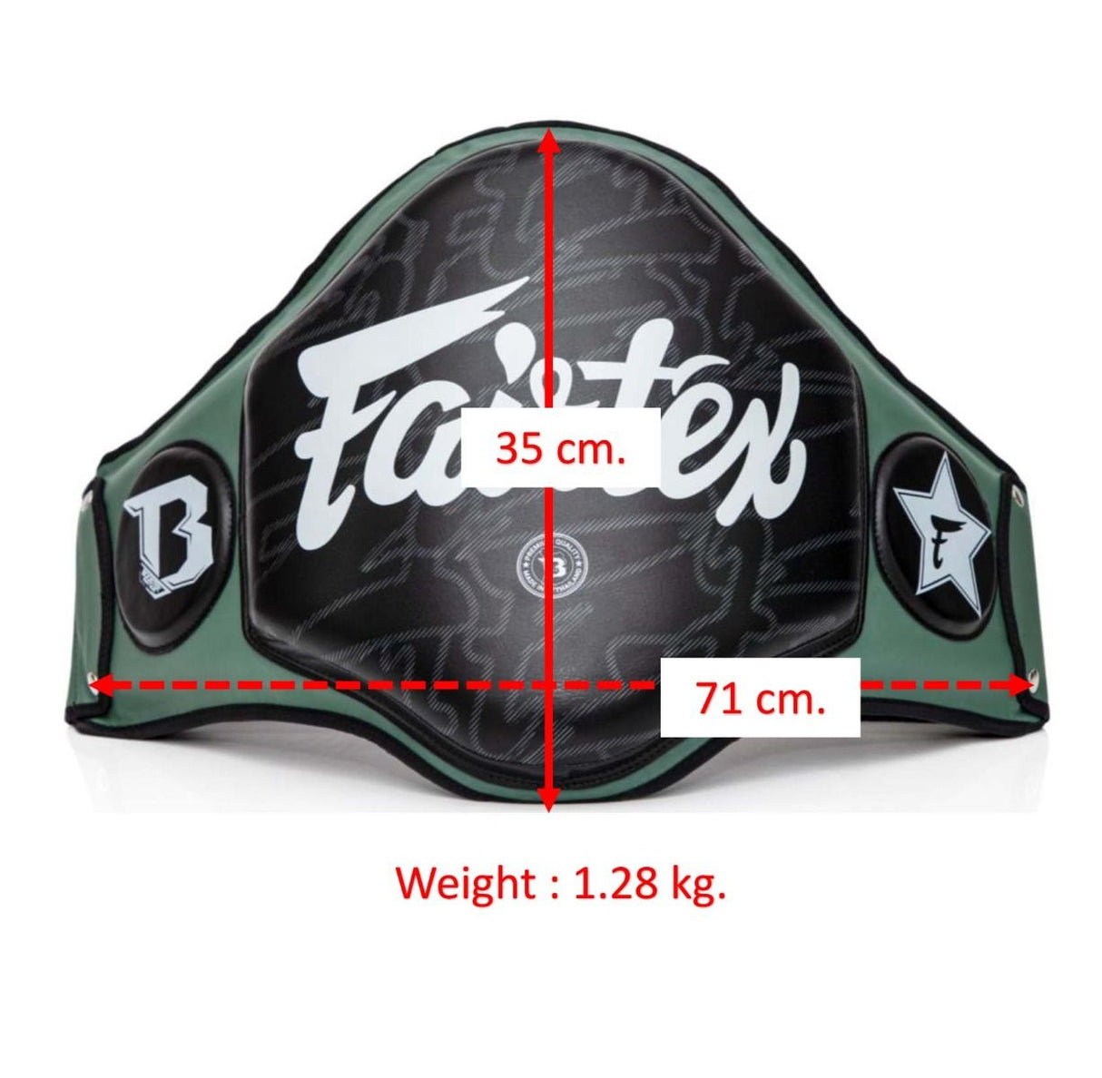 Booster x Fairtex Bauchpolster, schwarz/weiß, FXB-BP-BK