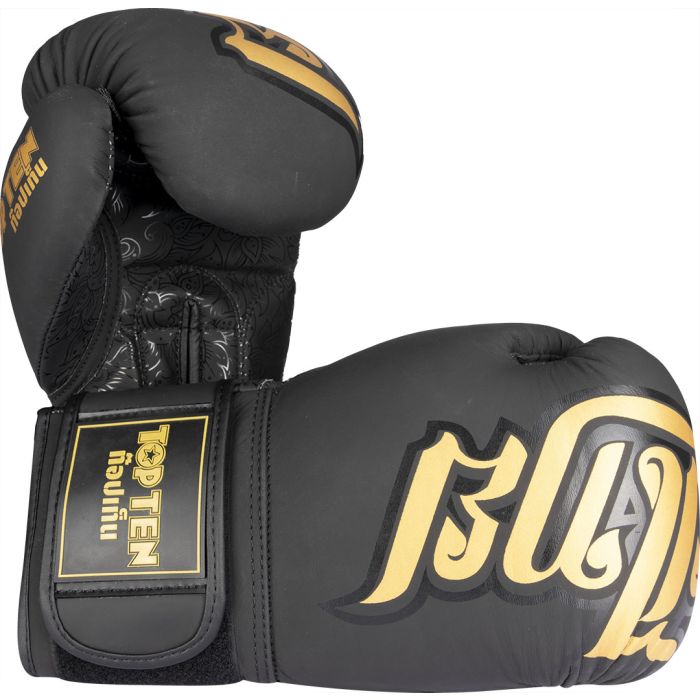 Gants de boxe Top Ten "Nong Han" - noir/or, 20195-92